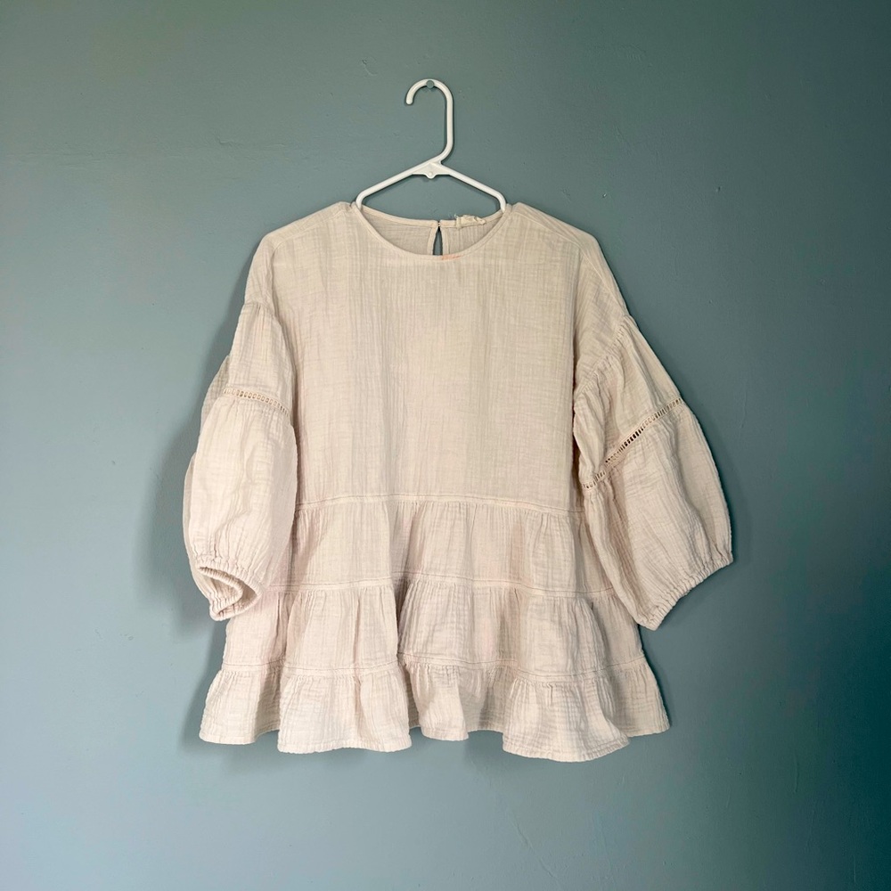 Oversized flowy white Cotton shirt